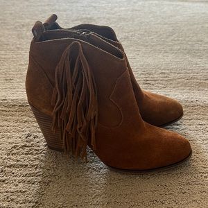 Steve Madden Fringe Suede Ankle Booties